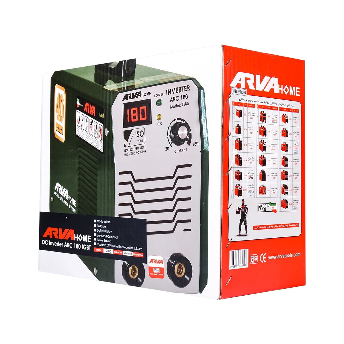 welding-inverter-model-2180-4 اینورتر جوشکاری ARC ۱۸۰ آروا هوم مدل ۲۱۸۰ ARVA